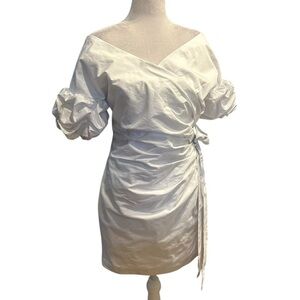 Fame and Partners Elegant White Wrap Dress size 8